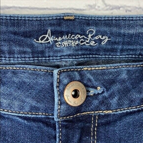 American Rag Women's Straight leg blue Denim Jeans Size 11 - Picture 3 of 10